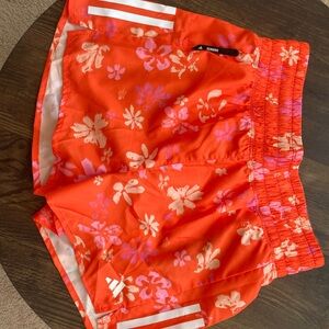 Adidas On the Run Climacool High Rise Floral Shorts